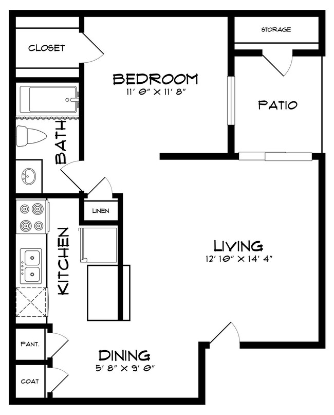 Floorplan - Pine Oaks Apartments