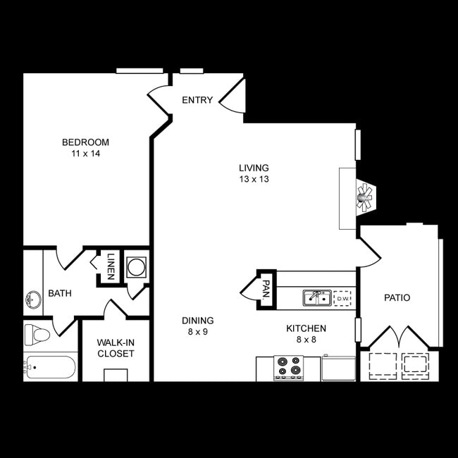1 BED 1 BATH B - Winding Creek