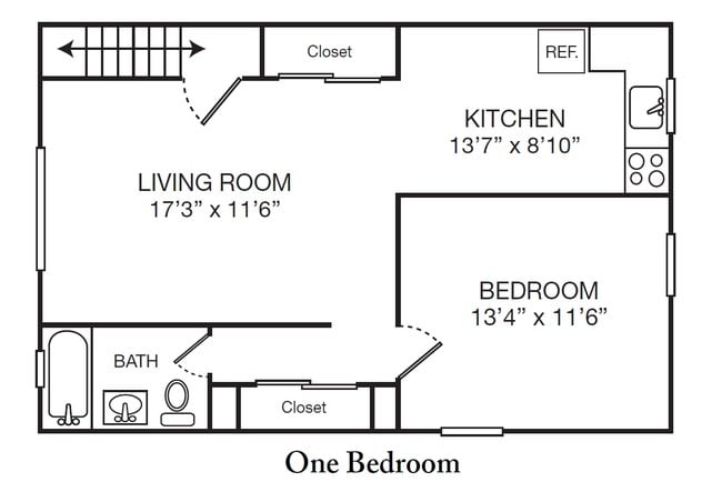 1BR/1BA - Villager Apartments