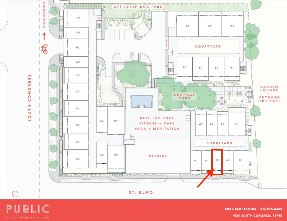 Site map - 4361 S Congress Ave