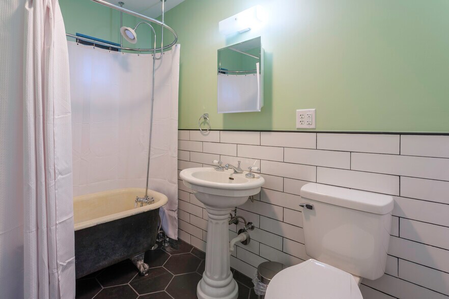 Bathroom with tub and shower - 10 Linden Dr