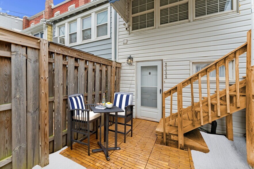 Private front patio for lower level unit - 2339 3rd St NE