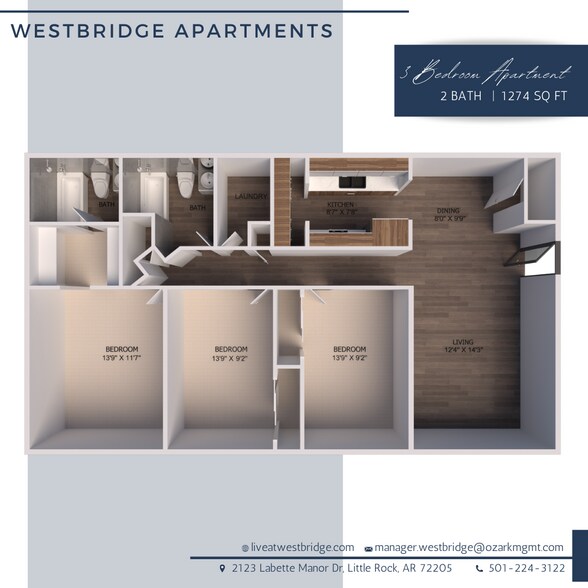 Westbridge Apartments 2123 Labette Manor Dr Little Rock AR 72205