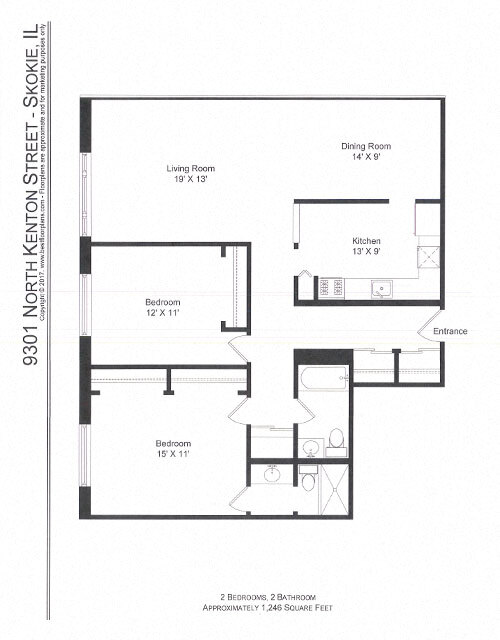 Floorplan - 9301 Kenton Ave