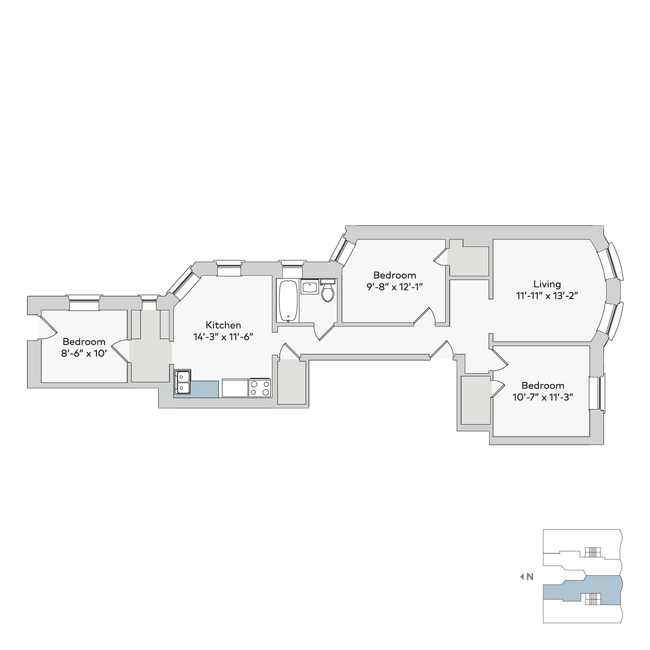 Floorplan - 1515 E. 54th Street