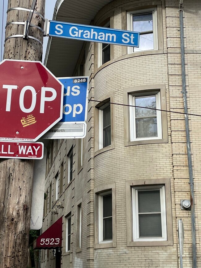 Bus stop located across the street - 5523 Ellsworth Ave