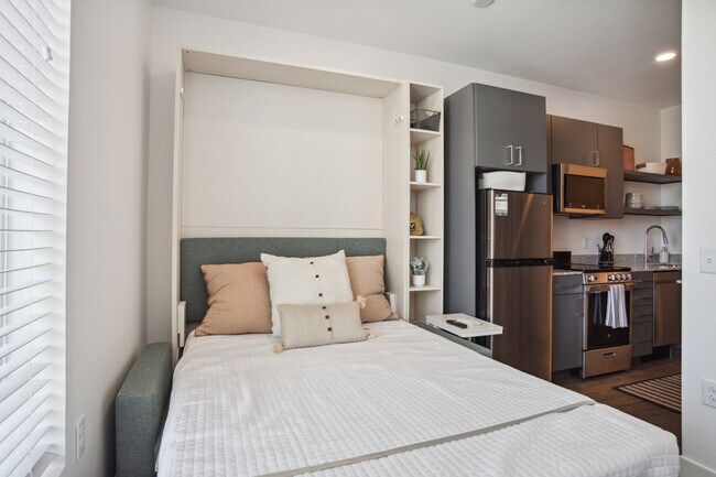 Broadway Studio Murphy - Bed Open - Broadview at Vanderbilt