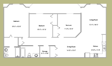 3BR/2BA - Somerset