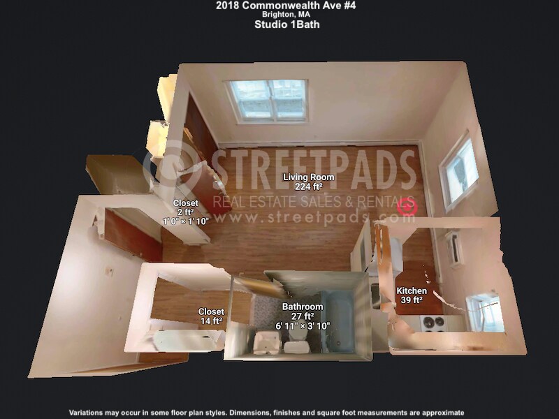 #4 - Studio - $1900 - Now - 2018 Commonwealth Avenue