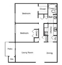 2BR/1BA - Oak Forest Apartments