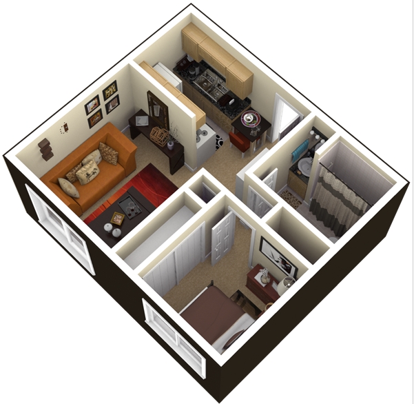1BR/1BA - Breakwater Tower Apartments