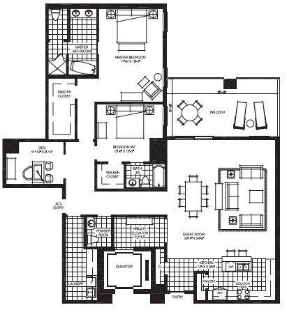 2BR/2.5BA - The Mark