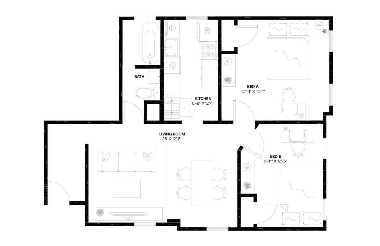 Building Photo - Private bedroom in 2 bed/1 bath Home