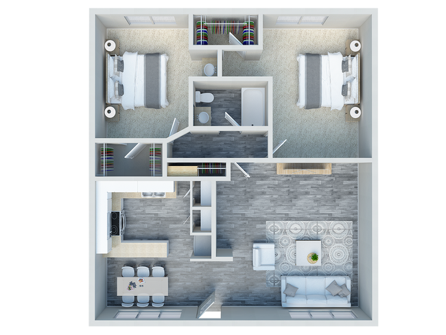 Two Bedroom One and One Half Bath - Elevate Apartment Homes