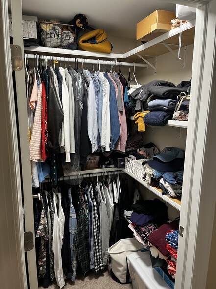 Closet with 10' of linear hanging and shelves - 99 Roland St