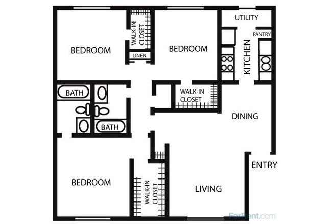 Plan C-1 - Woodhill Apartments