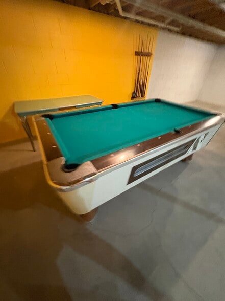 Pool table in basement - N8501 Pine Rd