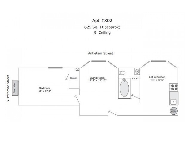 1BR625G - The Georgian at South Potomac