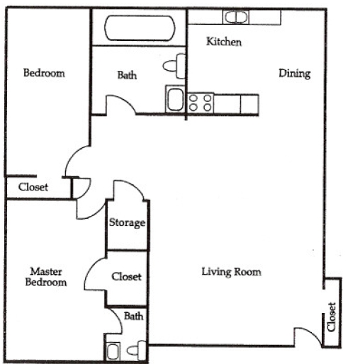 2BR/1.5BA - Creekside Apartments