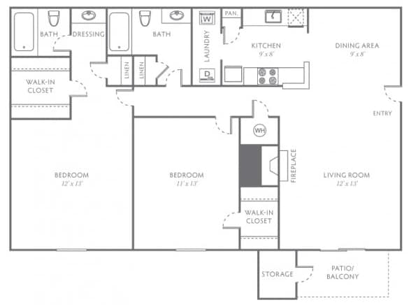 Floorplan - Woodridge Apartments