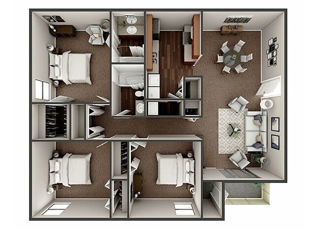Floorplan - River Crossing Apartments