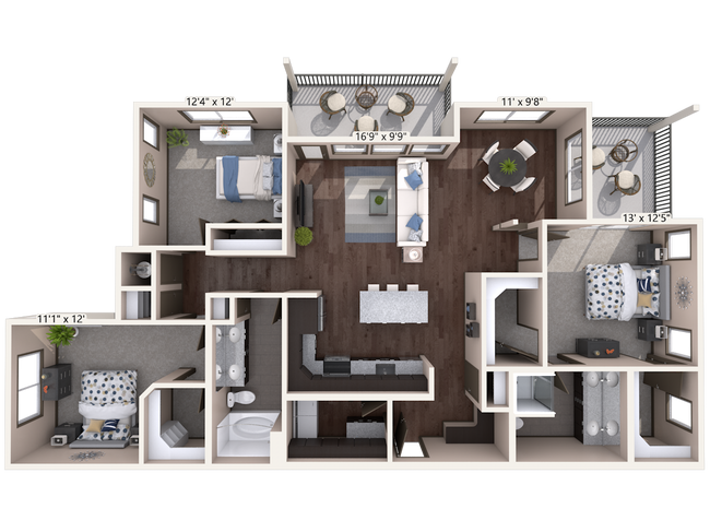 Floorplan - Timnath Trail at Riverbend Apartment Homes