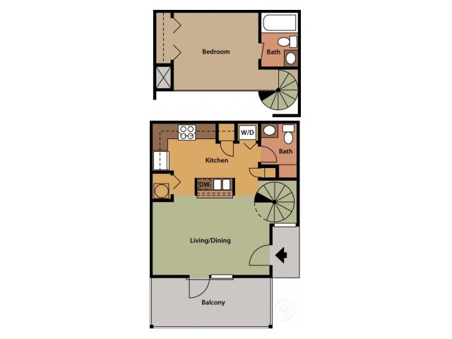 One Bedroom One and a Half Bath Loft - Mode at Ballast Point