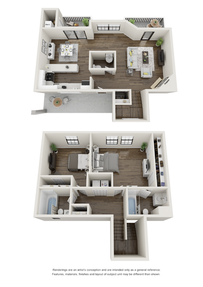 Floorplan - Balcones Club Apartments