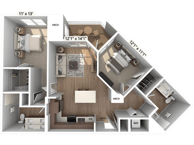 Floorplan - Avalon Princeton Circle