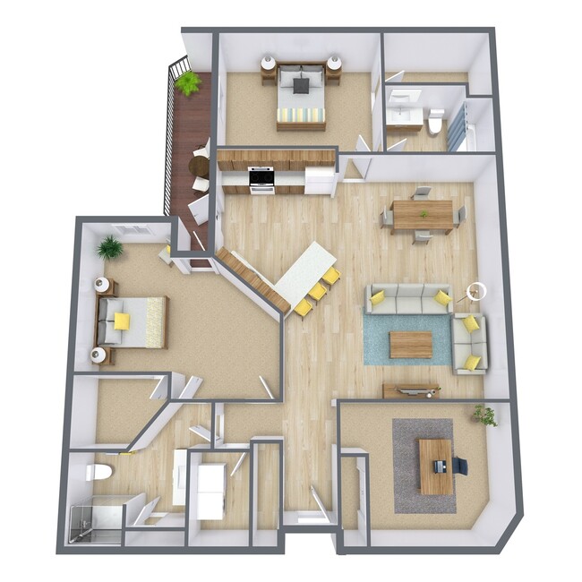 Floorplan - Diamond Bend Apartments