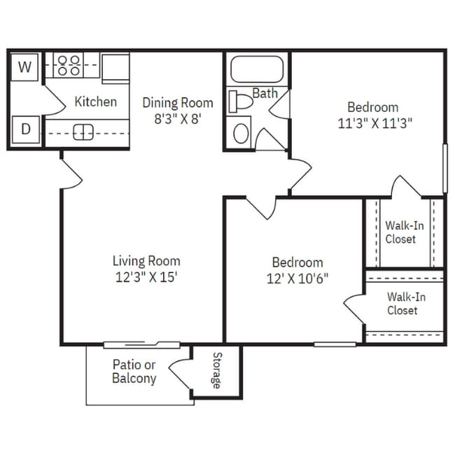 Floorplan - Brixton McKinney Apartments