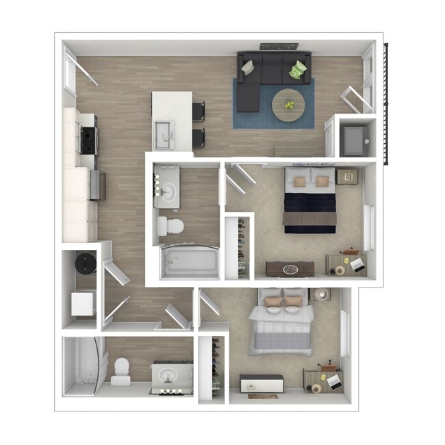 2x2 A 3D Floorplan - Ascend Richmond