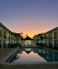 Pool at Sunset - Monterey Palms Apartments