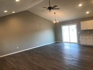 open living/dining area - 1407 Cedar Run