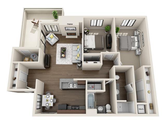 Floorplan - Starrview at Starr Pass Apartment Homes