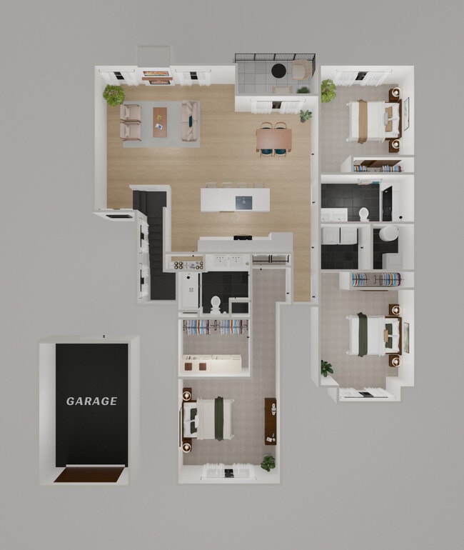 3 Bedroom 2 Bathroom - Second Floor Left- Model B - Excelsior North Greenbush