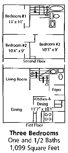 3BR/1.5BA - Huntley Townhome Villas