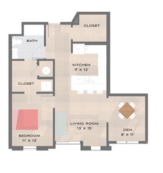 1BR/1BA - Morena Place I & II