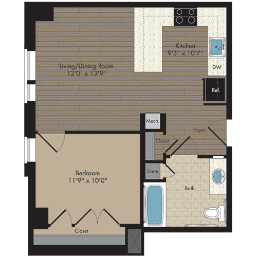 Floorplan - Hodge on 7th - Senior Living