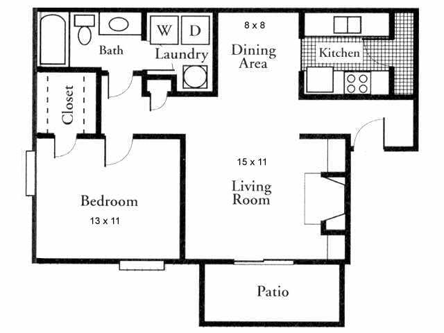 1BR/1BA - North Bluff Apartments