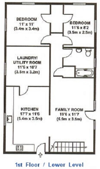 Lower Level Floorplan - 14 Roosevelt Ave