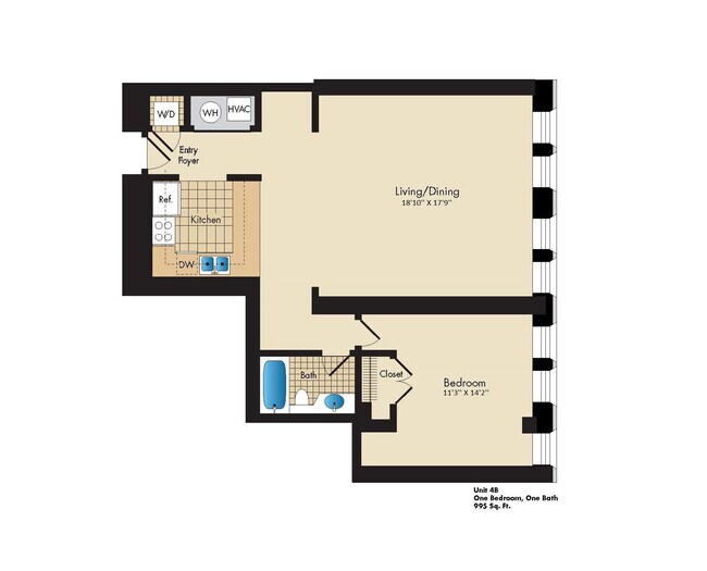Floorplan - Historic Row Apartments