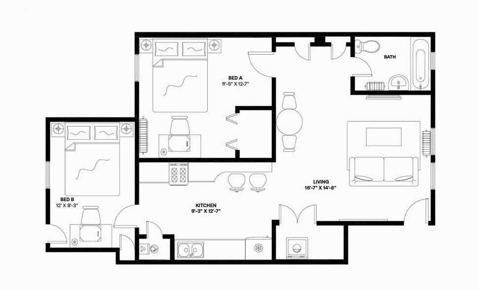 Unit 2 Floorplan - 1613 F St NE
