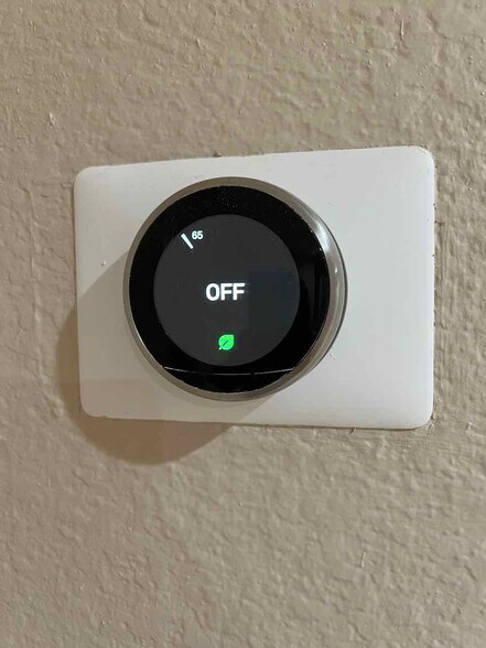Nest thermostat for control of temperature from your phone whether you are home or away. - 3183 Wayside Plz
