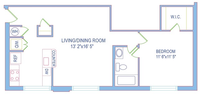 1BR/1BA - Columbia View