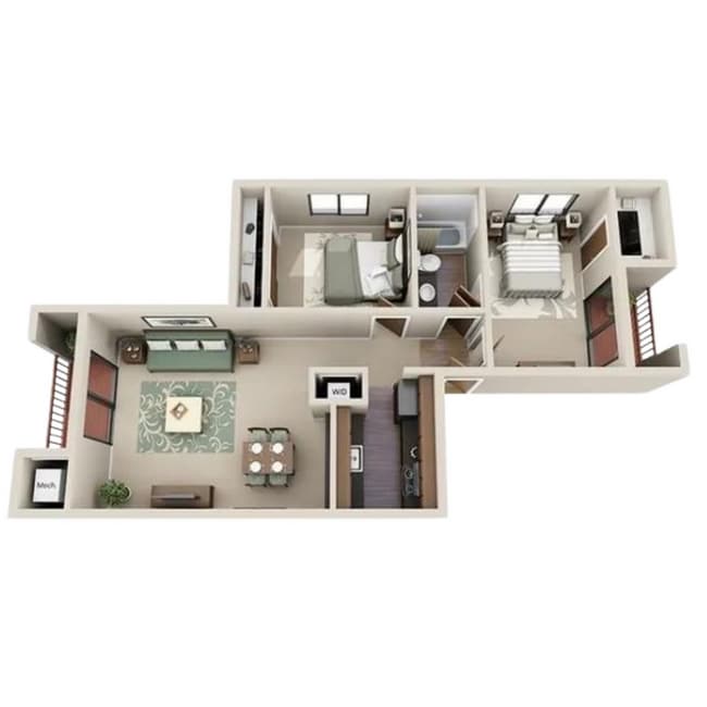 Club Valencia 2x1 790 sq ft - Club Valencia Luxury Apartments