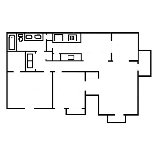 2BR/1BA - Barrington Apartments