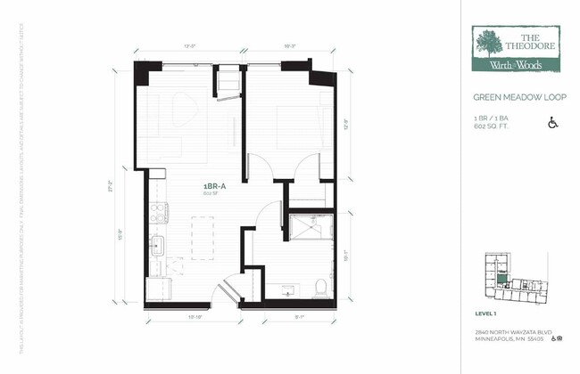 Floorplan - The Theodore Apartments 55+