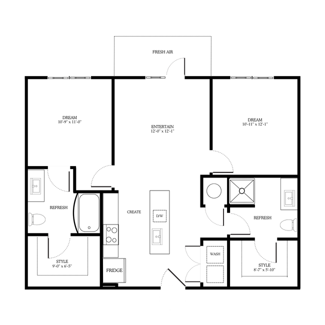 Floorplan - District on the Etowah Apartments