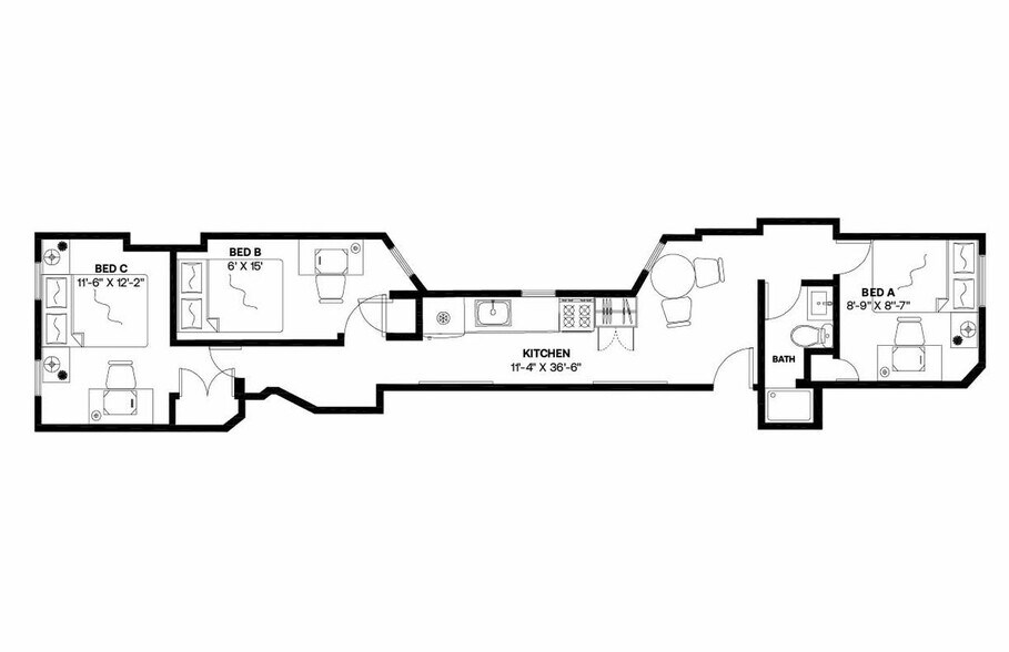 Building Photo - Private bedroom in 3 bed/1 bath Home